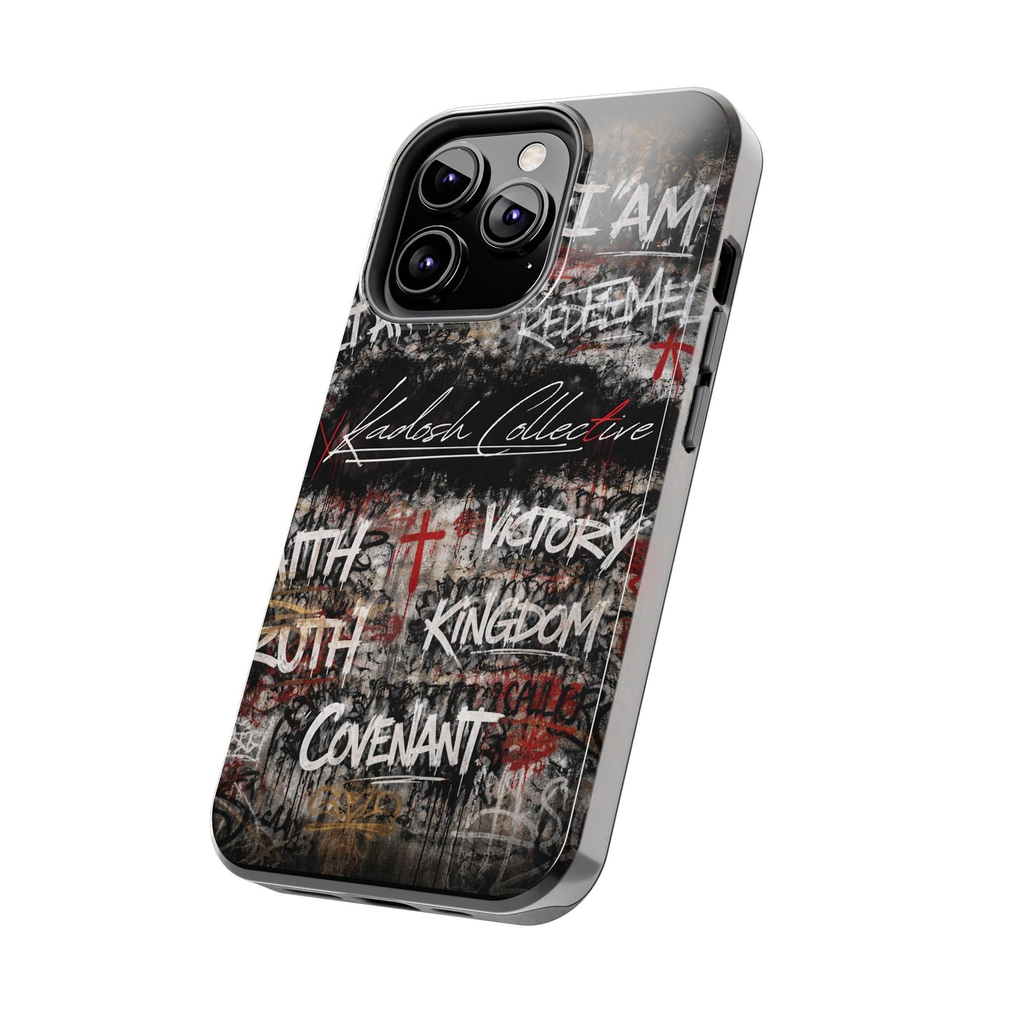 Kadosh Collective Faith Graffiti Phone Case | Christian Words Cross, Covenant, Kingdom, Victory