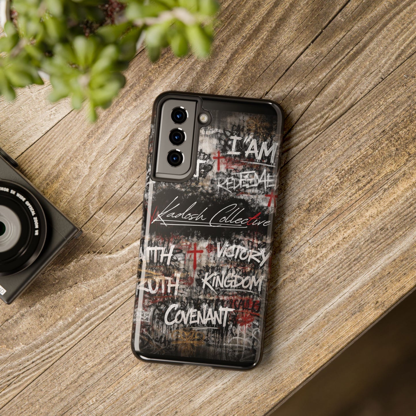 Kadosh Collective Faith Graffiti Phone Case | Christian Words Cross, Covenant, Kingdom, Victory
