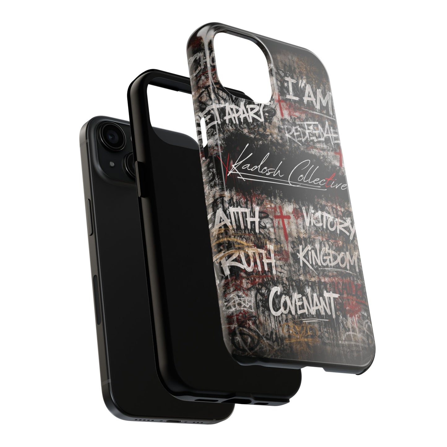 Kadosh Collective Faith Graffiti Phone Case | Christian Words Cross, Covenant, Kingdom, Victory
