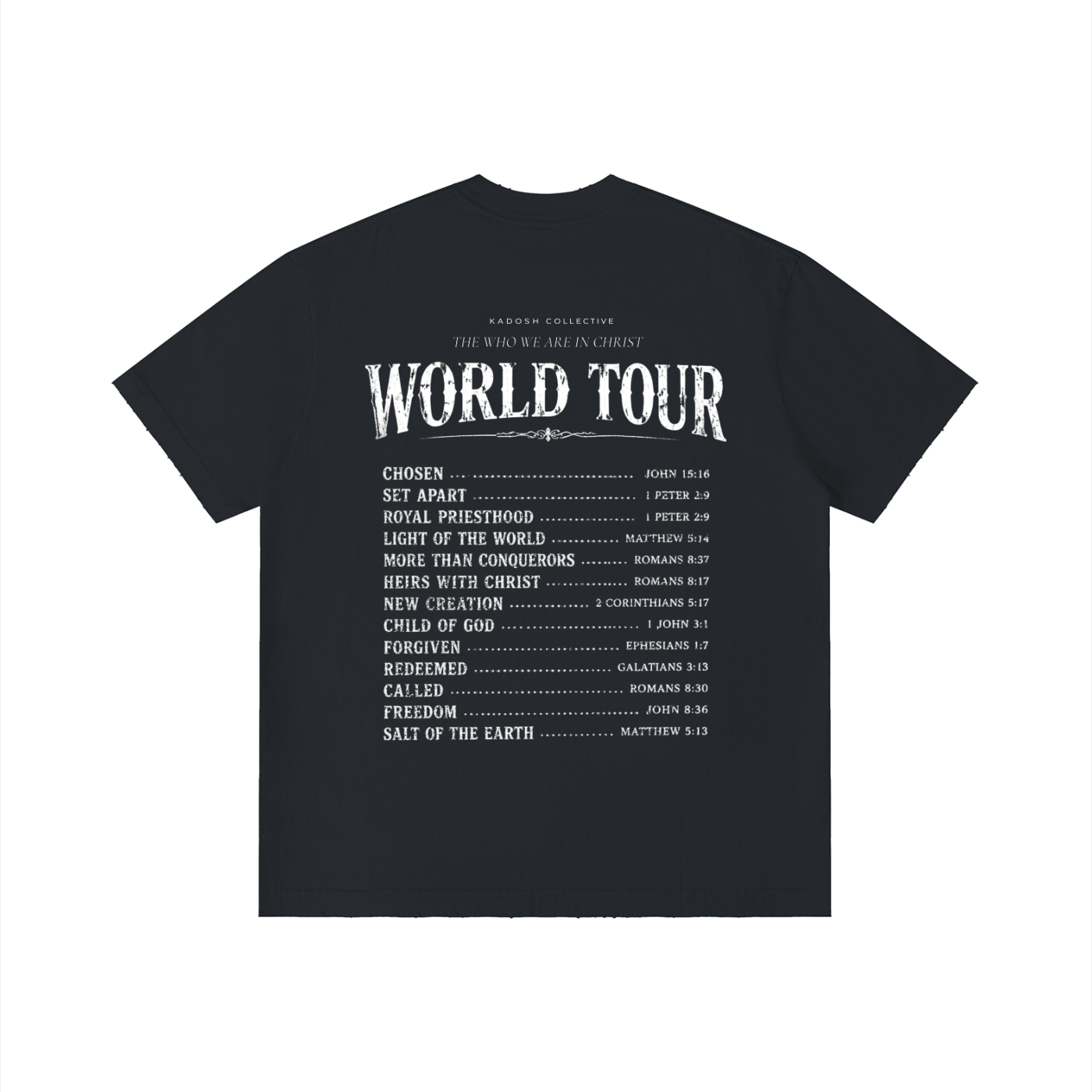 Kadosh Collective World Tour Unisex Vintage Wash Distressed T-Shirt