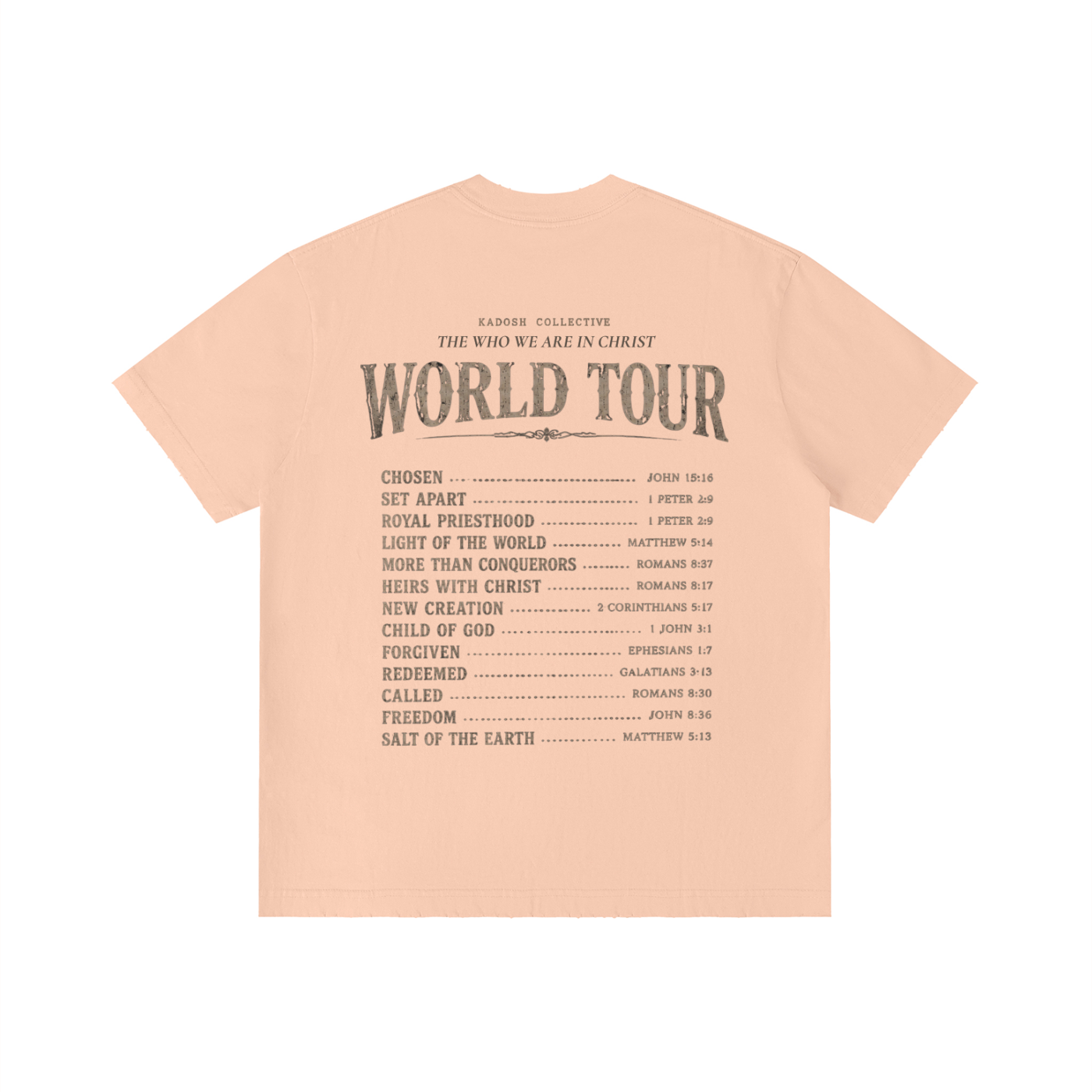 Kadosh Collective World Tour Unisex Vintage Wash Distressed T-Shirt