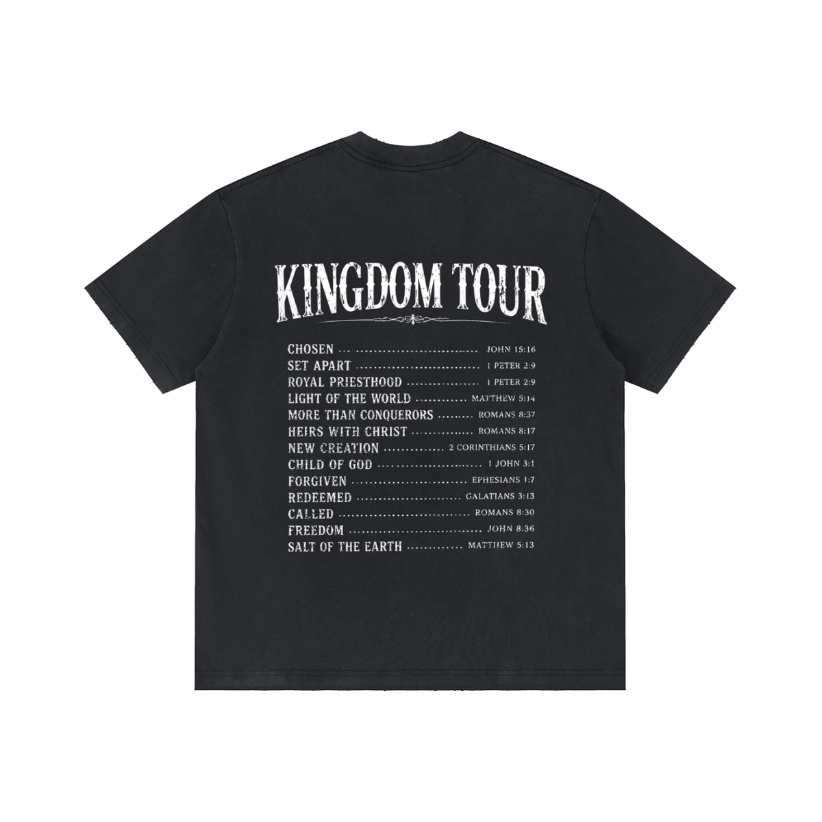 Kadosh Collective World Tour Unisex Vintage Wash Distressed T-Shirt