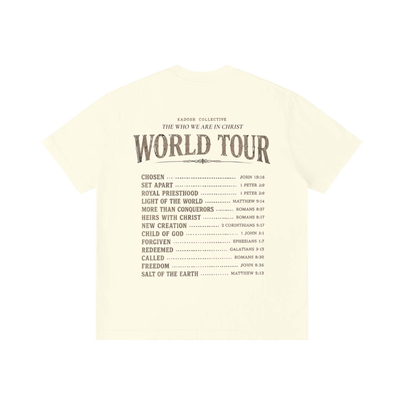 Kadosh Collective World Tour Unisex Vintage Wash Distressed T-Shirt