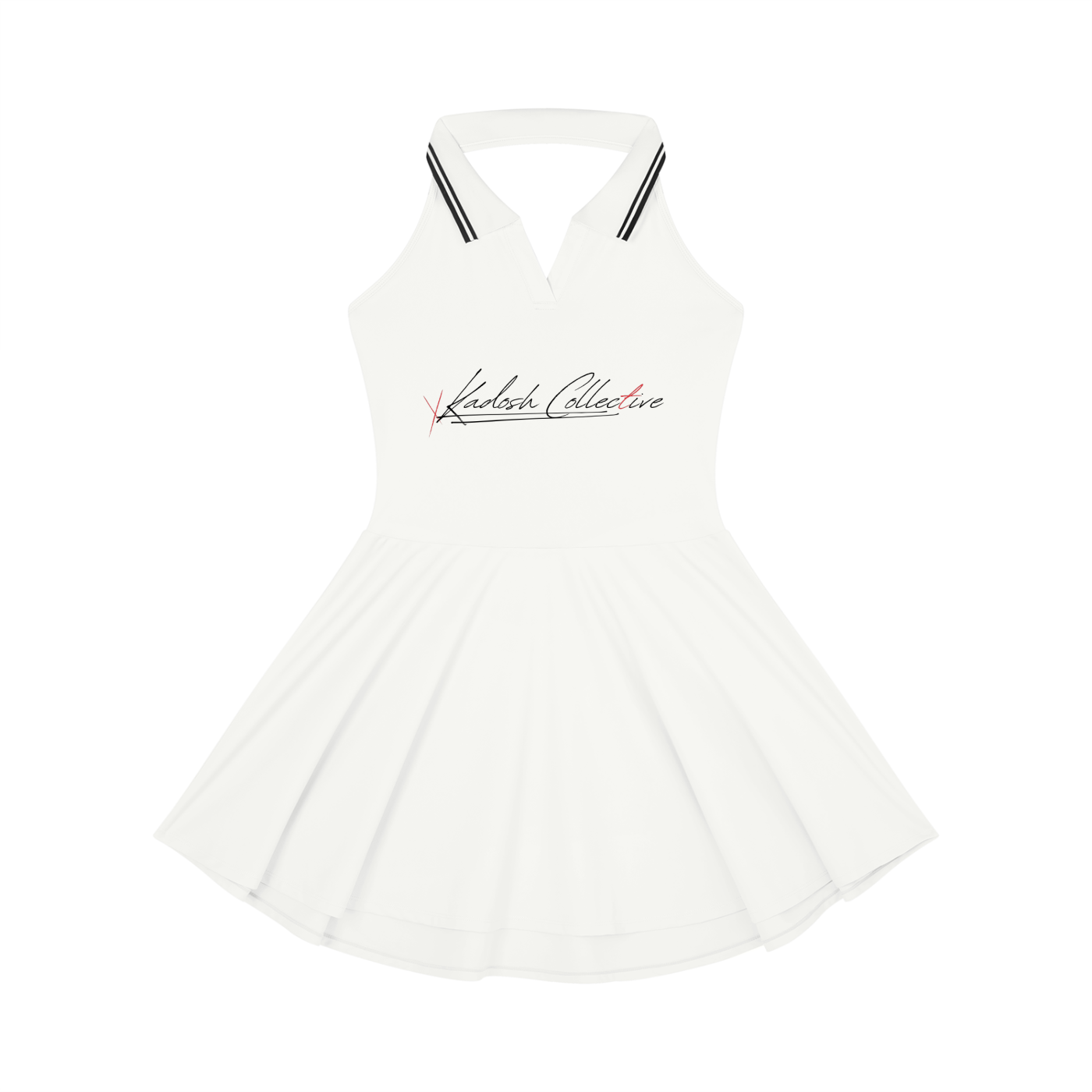 Women's Collared Halter A-Line Tennis Dress